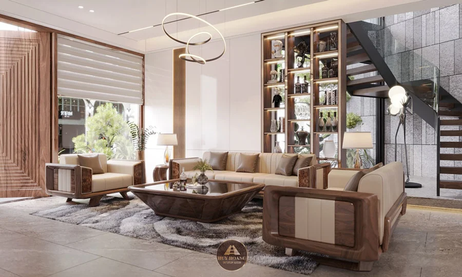 Tiêu Chuẩn Vàng Khi Lựa Chọn Mẫu Sofa Gỗ Óc Chó Cho Biệt Thự 1 Tiêu Chuẩn Vàng Khi Lựa Chọn Mẫu Sofa Gỗ Óc Chó Cho Biệt Thự